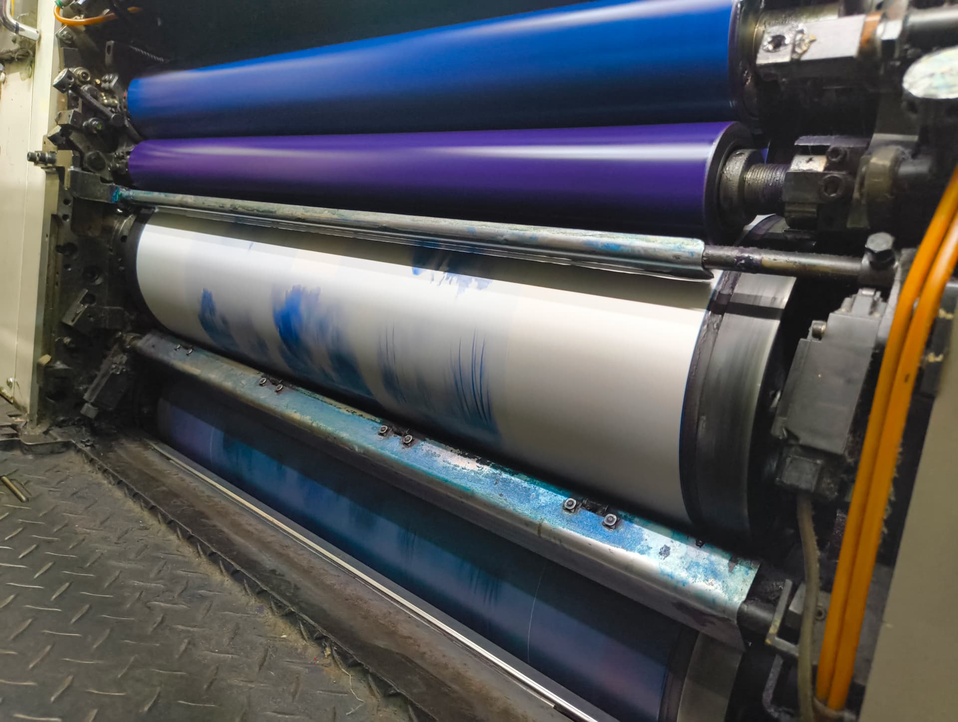 Cyan unit of our offset press