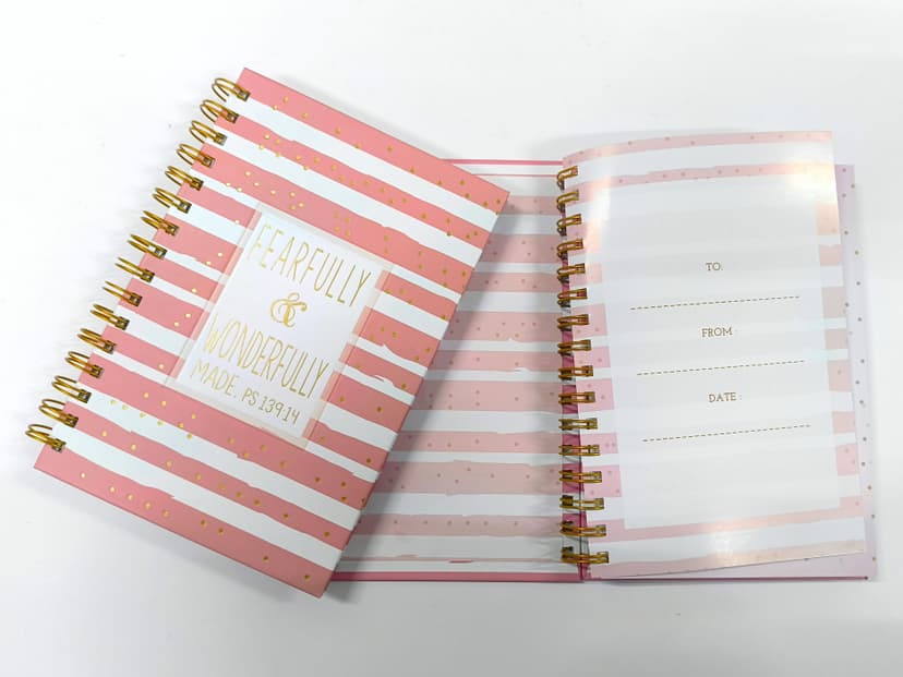 Journal showcasing the first presentation page with To and From fields.